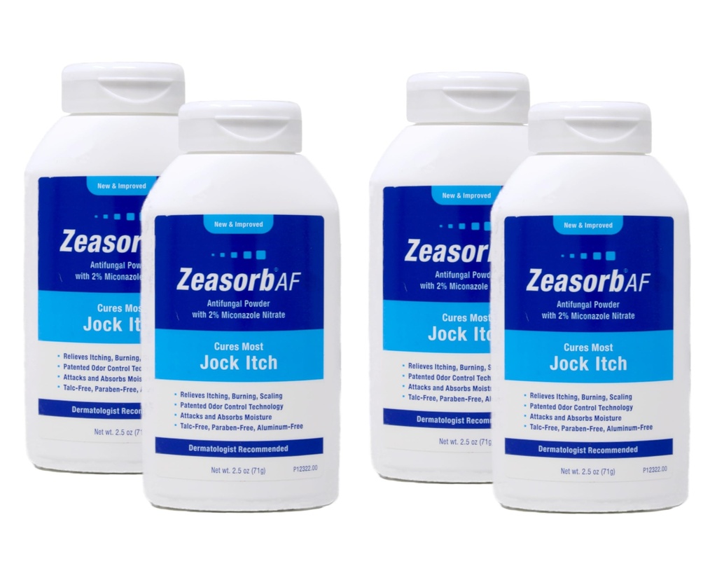 Antifungal Tedavi Toz, Jock Itch - 2.5 oz, 4 Paket