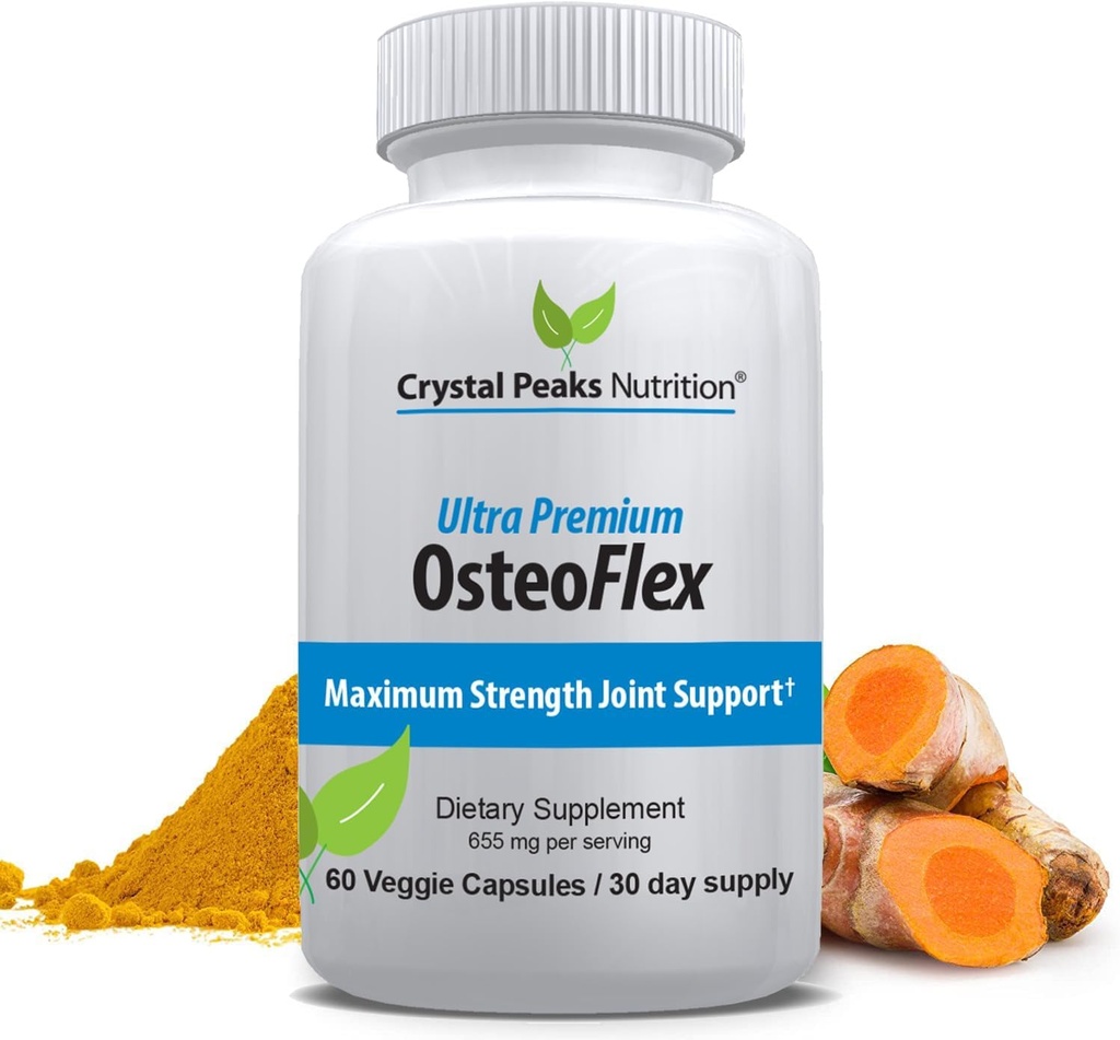 Organik Curcuminoids Osteoflex - Doğal Turmeric & Bioperine Optimal Abpsiyon ve maksimum Ortak Destek için. 60 Capsules, 30-Day Supply