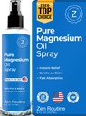 Pure Oil Spray – 8oz (Single) – USP Grade – Magnezyum Oil for Feet, Body, Muscles & Leg Cramps – Topical Magnezyum Glycinate, Aceite de Magnesio, Organik Magnezyum Klorid – ABD'de Made in the USA