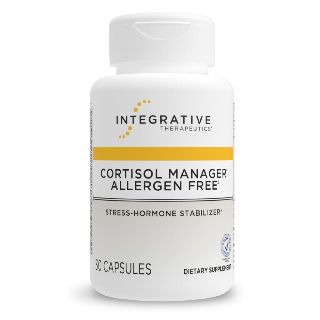 Allive Treatments Cortisol Manager Allergen Free - Adrenal Health Support Supplement for Health Stress Response* - Vegan, Non-Dairy & Gluten-Free - 30 Capsules (15 hizmet)