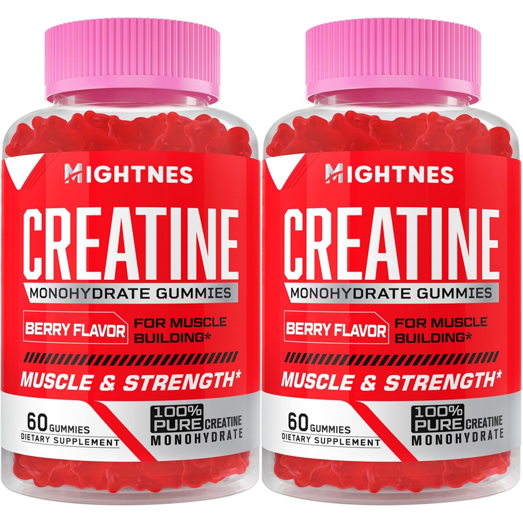 Erkekler ve Kadınlar için Kretan Monohidrat Gummies - Endurance & Focus, Organic, Vegan - 120 Kontin Pre-Workout Gummies with Taurine & Vitamin B6 B12 for maximum Strength, Muscle, Energy, Endurance & Focus, Organic, Vegan - 120 Count