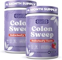 KolonSweep Psyllium Husk Toz Koloni Temizser - Vegan, Gluten Free Fiber Supplement - Güvenli Kolon Constipation Relief, Bloating Relief & Gut Health -16 OZ (60 Hizmet) - 2 Pack
