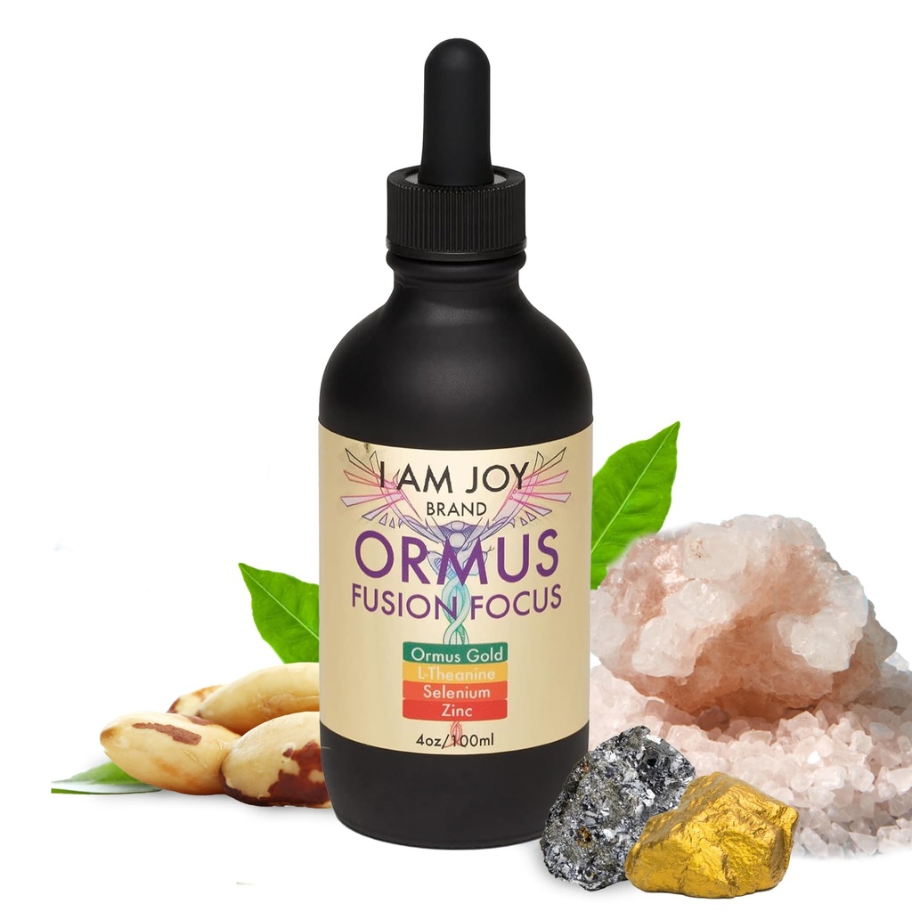 I Am Joy co. Ormus Monoatomic Gold, L-Theanine, Selenium, Corbal Gland Detox, Lucid Dreaming, Kundalini Desteği, Nörolojik Güçlü Fusion Focus 4oz