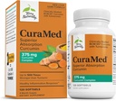 Terry Doğal CuraMed 375 mg - Beyin ve Immune Sağlık Desteği için Antioksi Supplement - Curcumin & Turmeric Essential Oil - Herbal Liver Desteği - 120 Softgels