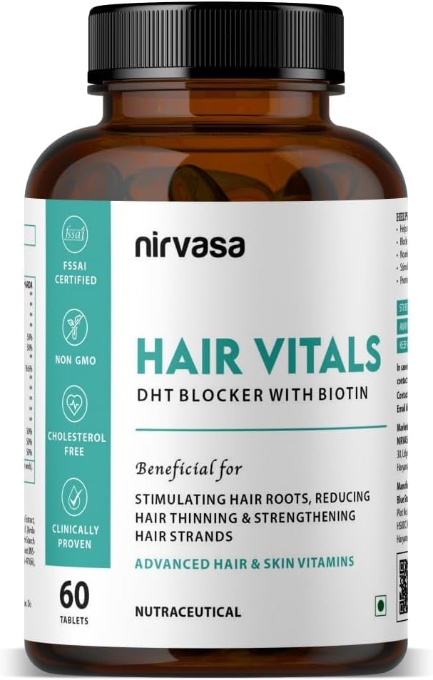 Saç Vitals FB Blocker, Beta-Sitosterol & Sting Nettle Root Extract | Saç Vitaminleri Erkekler ve Kadınlar için - 60 Tablet