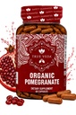 Pomegranate Extract Supplement - Ellagic Acid, High Punicalagins | USDA Sertifikalı Organik Pomegranate Supplement | Pomegranate Meyve, Tohumlar ve Parleksiyon | 60 Vegan Pomegranate Capsules