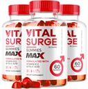 (3 Pack) Vital Cerrahı - Men Gummies için Vital Cerrahı, Vital Vita Cerrah Max Maksimum Güçlü 1050 MG, VitalSurge Supplement Support Gummy Advanced Formula, Premium Vitamin Gomitas (180 Gummies)