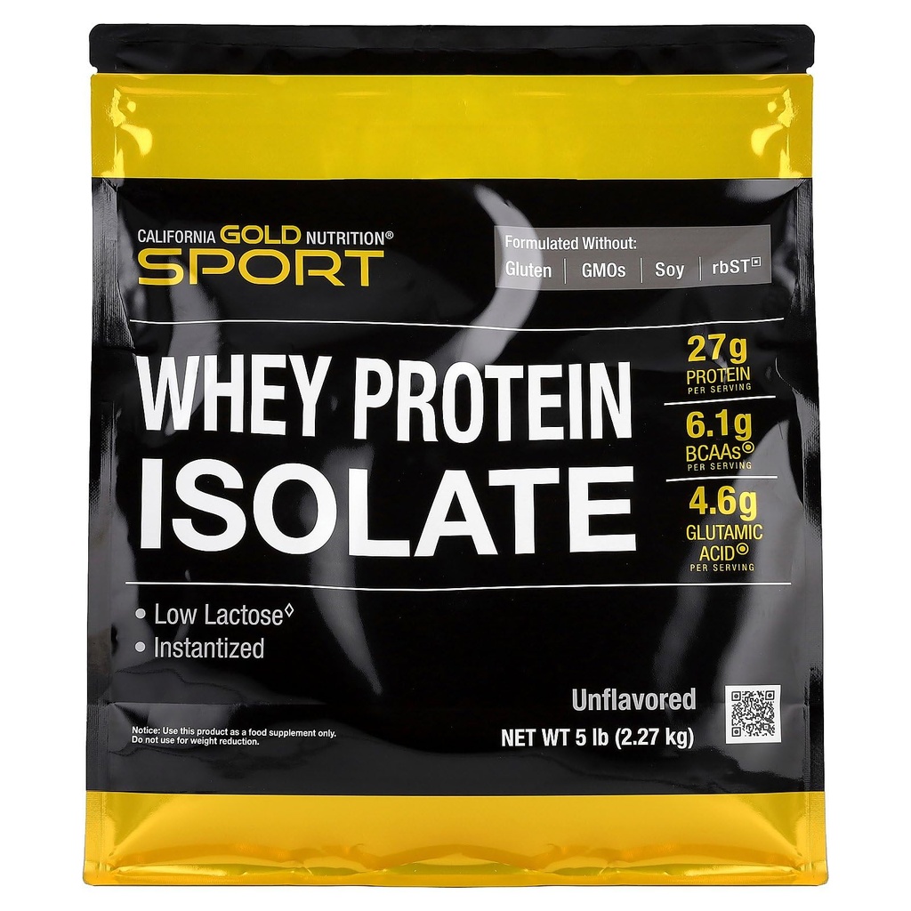 Kaliforniya Gold Beslenme Sporu, Whey proteini, Unflavored, 5 lb (2.27 kg)