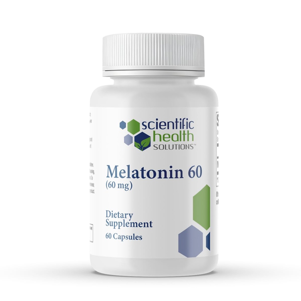 Melatonin 60 mg | High Dosage Melatonin in Easy-to-Swallow Capsules | Vegan, Non-GMO & Gluten-Free | US- Made Extra (Single)