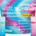 HidroMATE Electrolytes Toz No Sugar Cotton Candy - 30 Kont Instant Hydration Packets with Vitamin C to Boost Energy - Sugar Free Electrolytes to Support Hydration on Keto & Parti Recovery