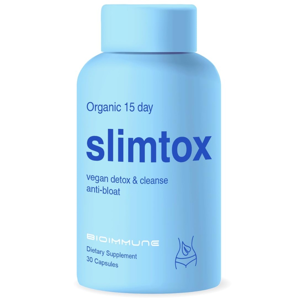 SlimtoxTM Organik 15 Gün Koloni Düz Stomach Daha Az Bloat & LBS w/Probiyotikler - Constipation Relief - Flushes Toxins, Boosts Energy