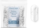 PureCaps USA - Boş Vejetaryen Vegan Pullulan Pill Capsules Boyut 000 | 1.000 Katılılmış Pills| Clear| Non-GMO sertifikalı | SLS, Gluten, Preservative Free Free