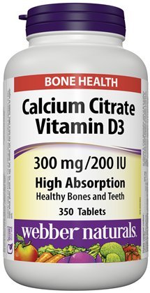 Webber Naturalsuba Citrate Vitamin D3, 300 mg / 200IU Yüksek Abhidrasyon, 350 Tablet