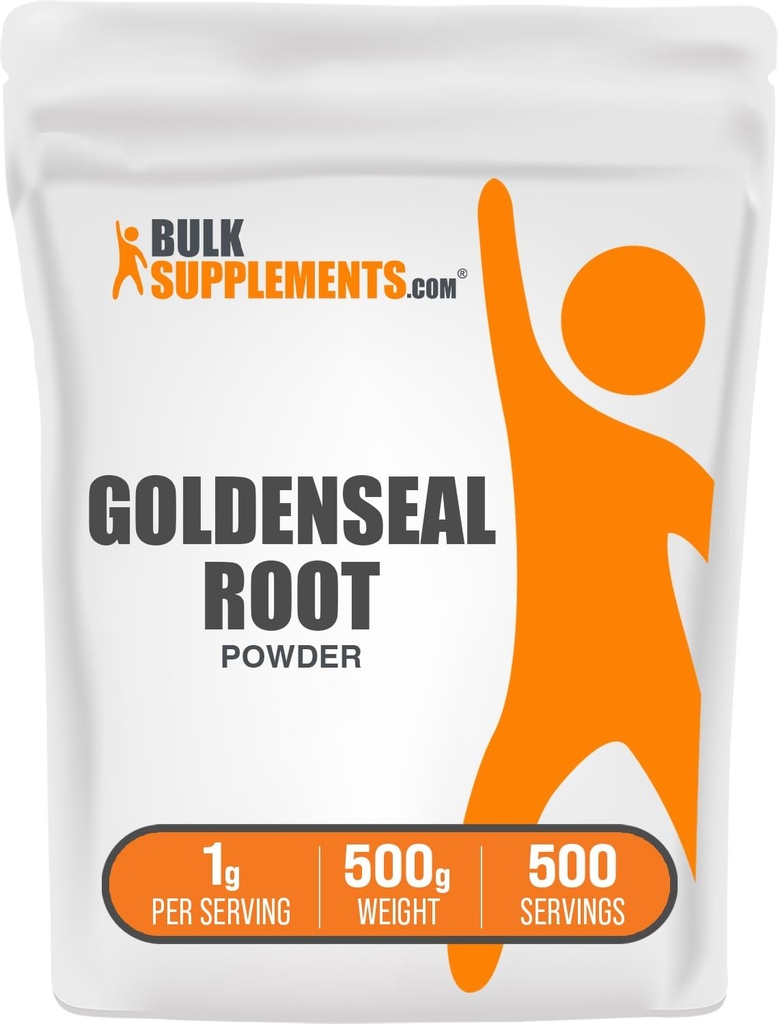 BulkSupplements.com Goldenseal Toz - Herbal Supplement, Goldenseal Root'tan Kaynaklandı - Vegan & Gluten Free, 1g per Service, 500g (1.1 lbs) (Paket of 1)