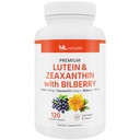 ML Naturals Premium Lutein & Zeaxanthin Bilberry 120 Sebze Kapsülleri ile. Lutein 40 mg, Zeaxanthin 5 mg ve Bilberry 100 mg. Premium Quality. Sağlıklı Gözler ve Vizyon, NSF-Cerated & cGMP-Compliant