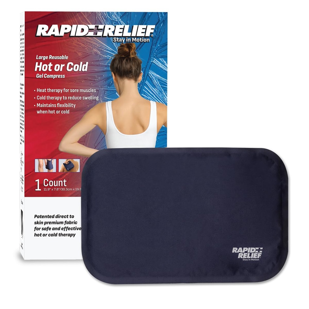 Hızlı Yardım Büyük Reusable Gel Cold Compress - Arka, Diz, Omuz, Kas Aches ve Body Pain Relief 8 için rahat Flex Buz Paketleri ” x 12” büyük