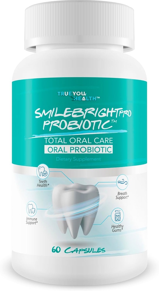 Smile Bright Pro - Our Best Total Oral Care Oral Probiotic - Oral Probiotics for Mouth Bad Breath - Gum Health Probiotics for Teeth Probiotic - Oral Probiotics for Dry Mouth Oral Health Probiotics