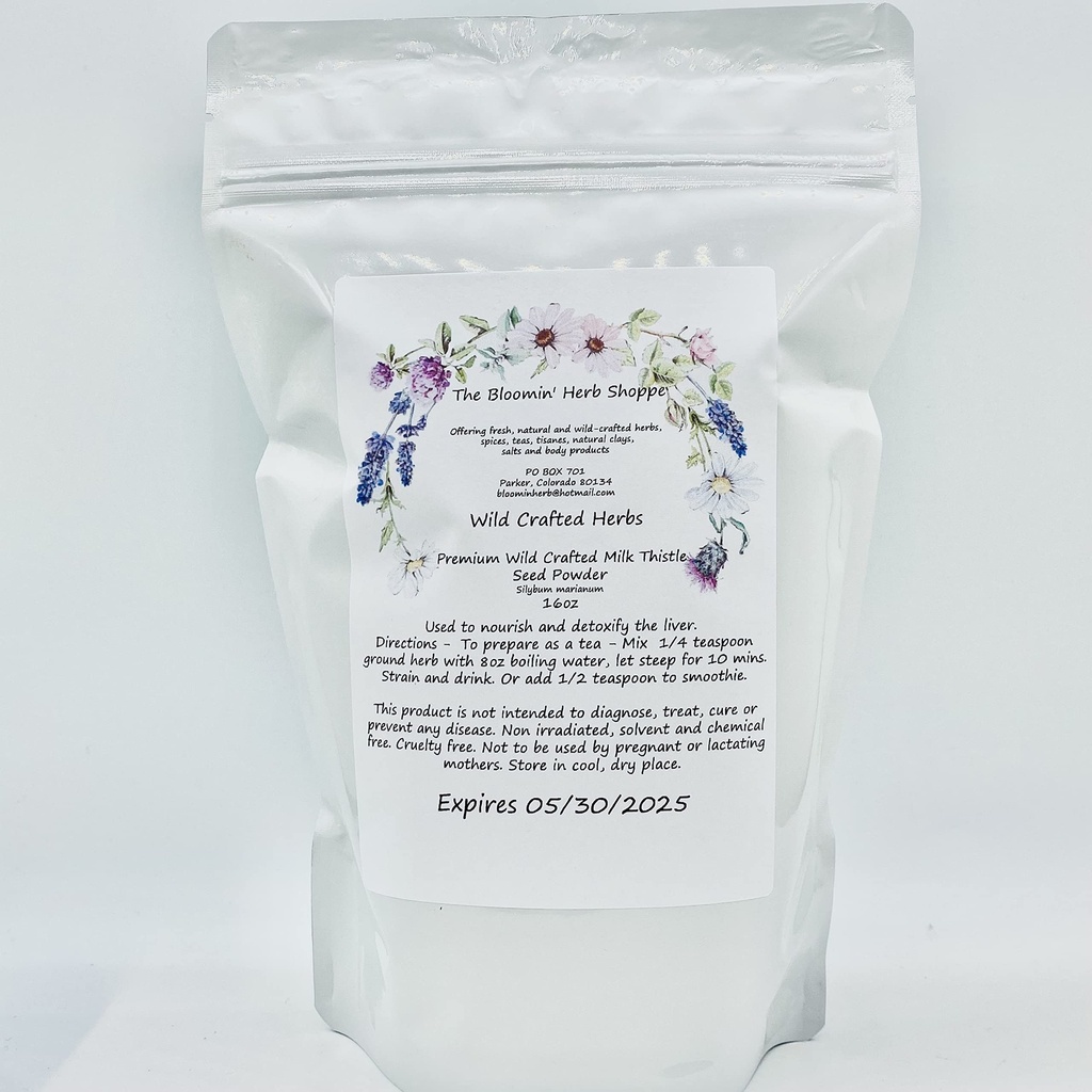 Liphontcta Wildcrafted Milk Butle Tohum Toz 16oz Pound Raw Silybum Marianum The Bloomin Herb Shoppe Pure Aromatic Potent Liver Bulk Bulk Bulk Bulk