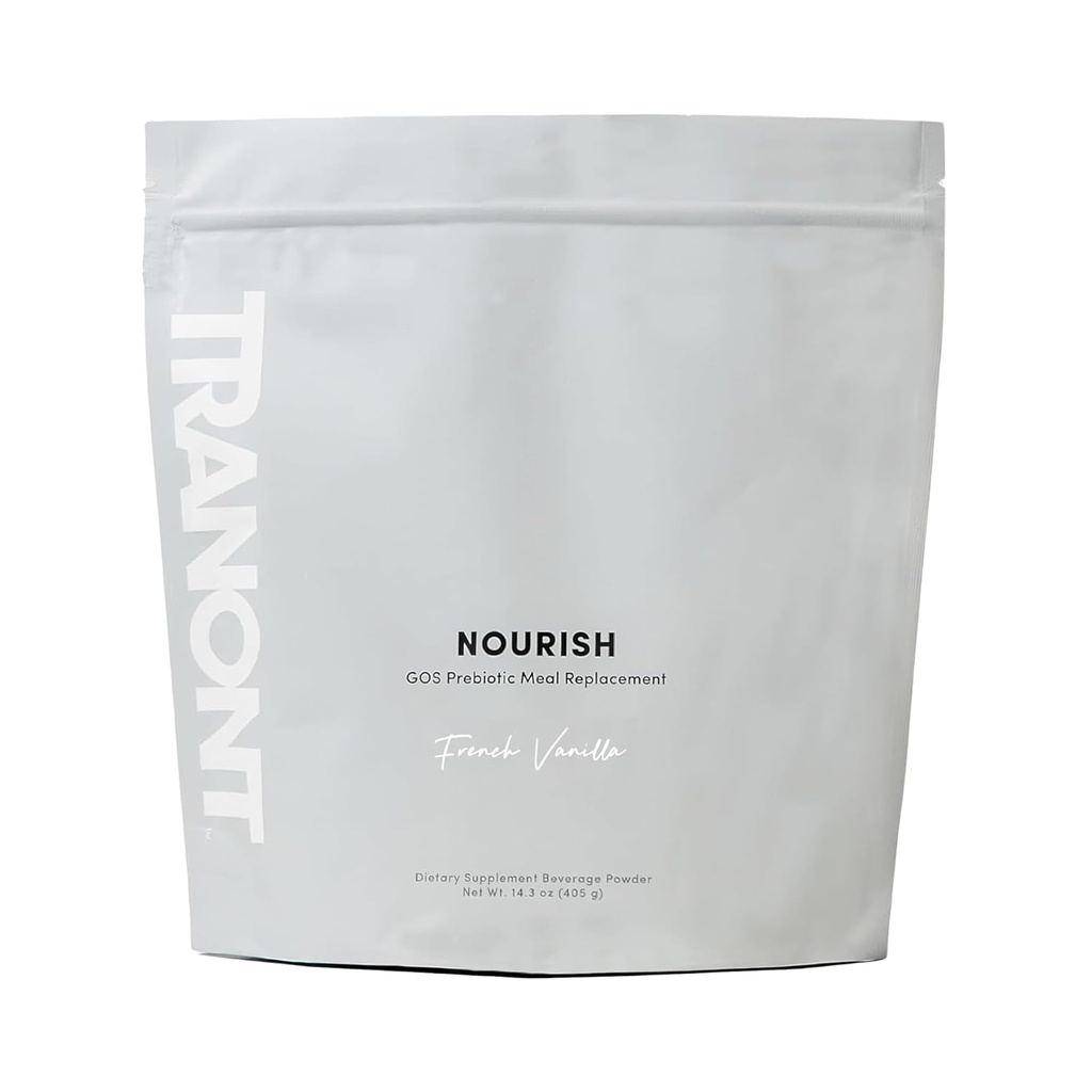 Tranont Nourish French Vanilla | 14.3oz | Superfood & Protein Toz Mix for Health Skin, Digestion, and Energy | Plant Based Mealchange Shake with Vitamins, Minerals, & Prebiyotiks