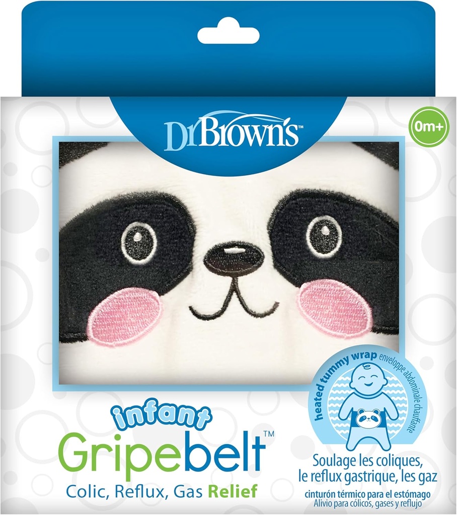 Dr. Brown'ın Bebek Yararlı Heated Belly Band, Soothe Baby's Tummy with Gentle Warmth and Capsule, Panda, 0m++