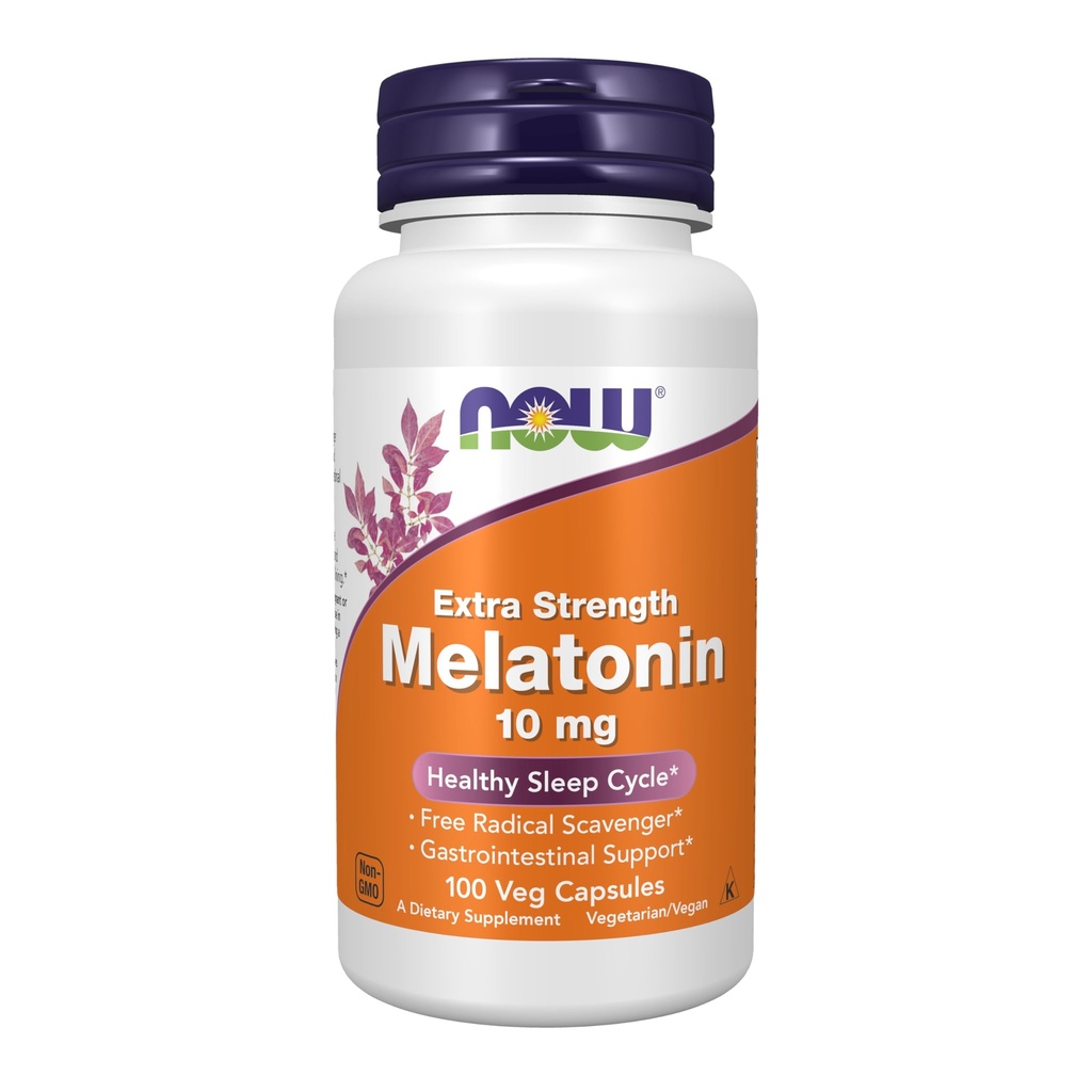 Şimdi Gıdalar Tamamlıyor, Melatonin, Ekstra Kuvvet 10 mg, Free Radikal Scavenger*, Sağlıklı Uyku Döngüsü*, 100 Veg Capsules