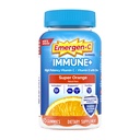 Emergen-C Immune+ Triple Action Immune Support Gummies, BetaVia (R), 1000 mg C, B Vitaminleri, Vitamin D ve Antioksis, Super Orange - 45 Count