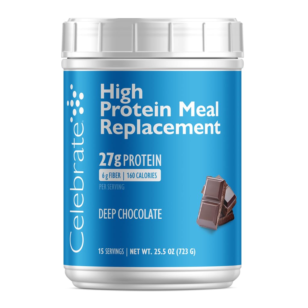 Vitaminler Yüksek Protein Meal Emekli Shake, 27 g protein Toz, 6 g Fiber, Post-Bariatrik Cerrahi Hastaları için, Deep Chocolate, 15 hizmet veriyor