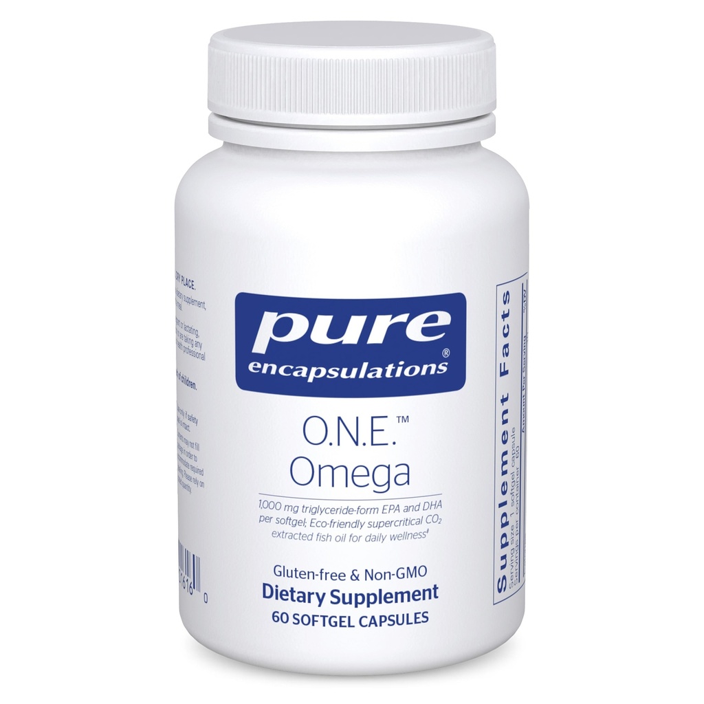Pure Encapsulations O.N.E. Omega - Fish Oil Supplement for Heart Health, Joints, Skin, Eyes, and Cognition* - Fish Oil Concentrate with EPA and DHA - 60 Softgel Capsules