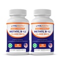 Vitamatic Methyl Vitamin B12 (Methylcobalamin) 10,000 mcg (10mg) 60 Lozenges - Superior Source of Vitamin B12 (2 Pack)