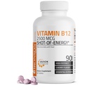 B12 250006 Enerjinin Shot Of Energy Fast Dissolve Chewable Tabletleri - Hızlı Yayın Cherry Flavored Sublingual B12 Vitamini - Destekler Nervous System, Sağlıklı Beyin Fonksiyonlu Enerji Üretimi – 90 Count