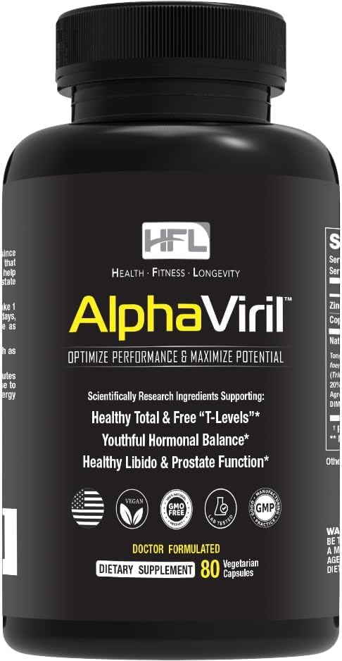 AlfaViril Dr. Sam Robbins | 25+ Yıl Proven Formula | Test ATM + Genç Hormon Dengeci | Sağlıklı Libido - Daha Büyük Kaslar - Daha Az Belly Fat - Bak & Feel Younger