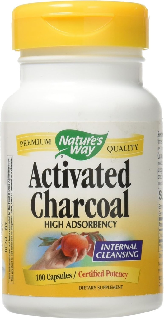 Doğanın Yolu Aktif Charcoal; 560 mg Charcoal hizmet başına; 100 Capsules