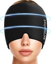 EXQUISLIFE Migraine Ice Head, Headache Relief Hat for Migraine Cap, Hot and Cold Therapy, Headache Eyes Maske for Sinus, Puffy Eyes, Ger ve Stres Yardımı (Black)
