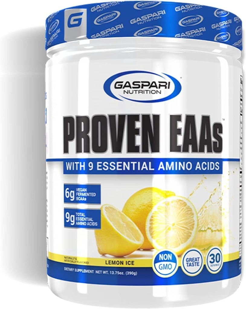 Gazpari Beslenme Proven EAAs, Vegan Fermented EAAs, Gelişler Kurtarma ve Replenishes Electrolytes, Non GMO (30 Hizmetler, Limon Buz)