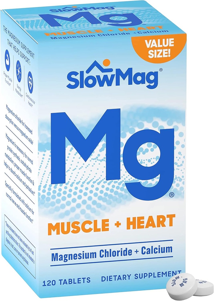 Convergence SlowMag® Mg Muscle + Heart Magnezyum Klorid Supplement Tabletleri ile 60 CtMagnesium Supports Learning and Memory Performance in Aging Yetişkinler**