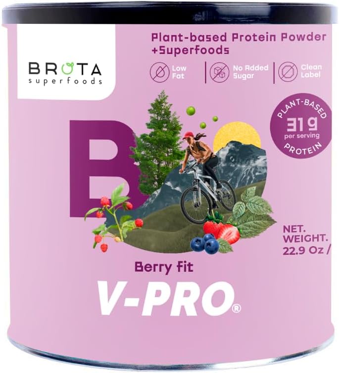 Vegan Protein Toz - Enerji ve Kas Boost için Plant bazlı protein - Clean Shake in Berry Mix Flavor