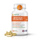 INVITA L-Methylfolate + B Balance - 5-MTHF, B6, B2 & B12 Torchcobalamin B Kompleksi - 60 Capsules - Profesyonel Güçlü Aktif Metil Folate - GMO, Gluten Free, No Fillers (7.5 mg)