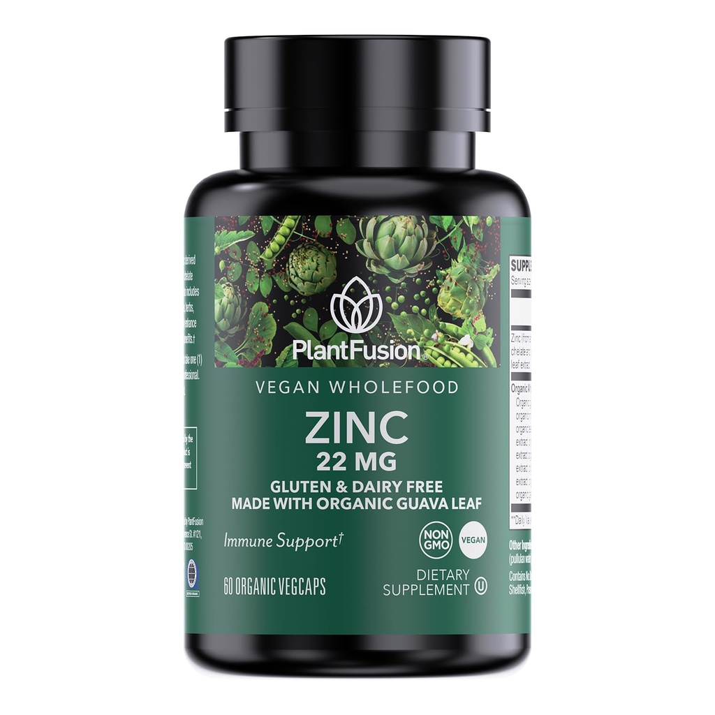PlantFusion Bora Vegan 22 mg - Tümfood Kompleksi, Immune Support için Organik Guava Leaf'den Kirlendi, 60 Capsules
