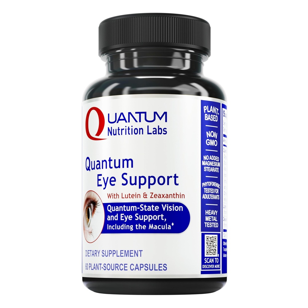 Kuantum Beslenme Laboratuvarları Göz Destek - Göz Sağlık Vitaminleri, Lutein ve Zeaxanthin Göz Tamamları Yetişkinler ve Seniors, Supports Macular Health, Contains Bilberry and Carrot - 60 Vegetarian Capsules