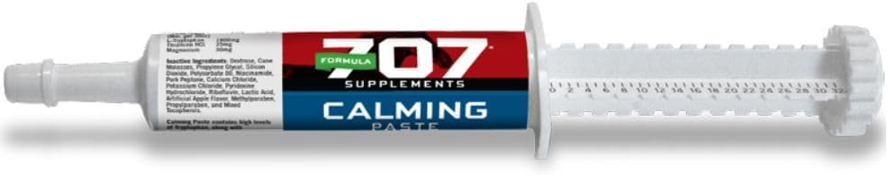 Formula 707 Calming Equine Paste, 2 Hizmet - Hızlı Giriş L-Tryptophan Destekleri Calm ve Nervous Horses için Focus
