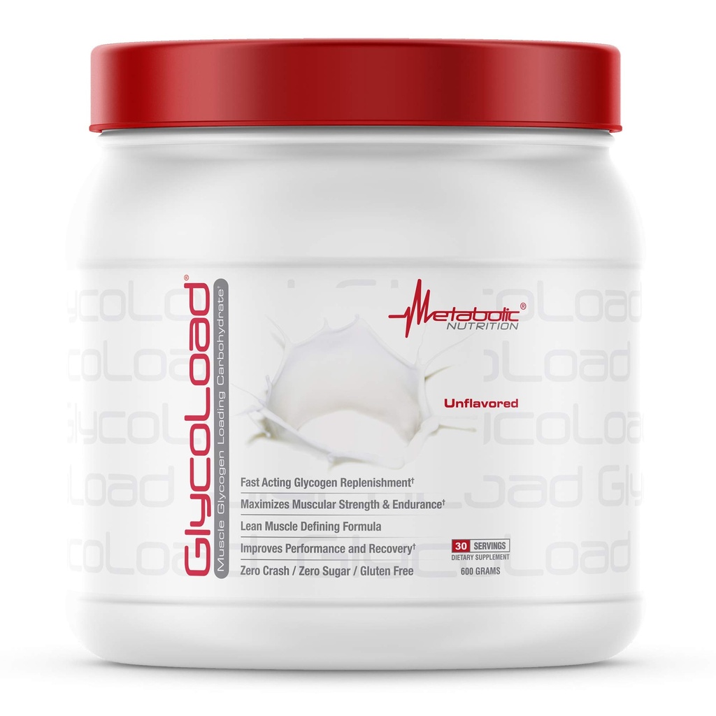 Metabolik Beslenme, Glycoload, 100% Micronized Cyclic Cluster Dextrin Carbohidrat Toz, Kas Glycogen Yükleniyor Carbohidrat, Pre Intra Post Workout Supplement, Unflavored, 600 gm (30 ser)