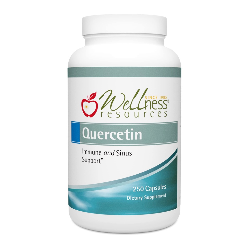 Wellness Kaynakları Quercetin - Immune, Sinus ve Alerjiler Hizmet başına 1000 mg - (250 kapak /125 Hizmet) Vegan, Non-GMO