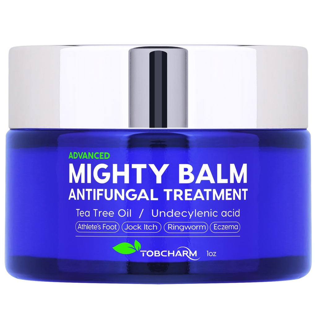 Tobcharm Antifungal Cream with Tea Tree Oil for Ringworm, Jock Itch, Athlete's Foot ve Fungal Skin Enfeksiyonları - Hızlı Yardım ve İyileştirme için Anti-Fungal Foot Cream