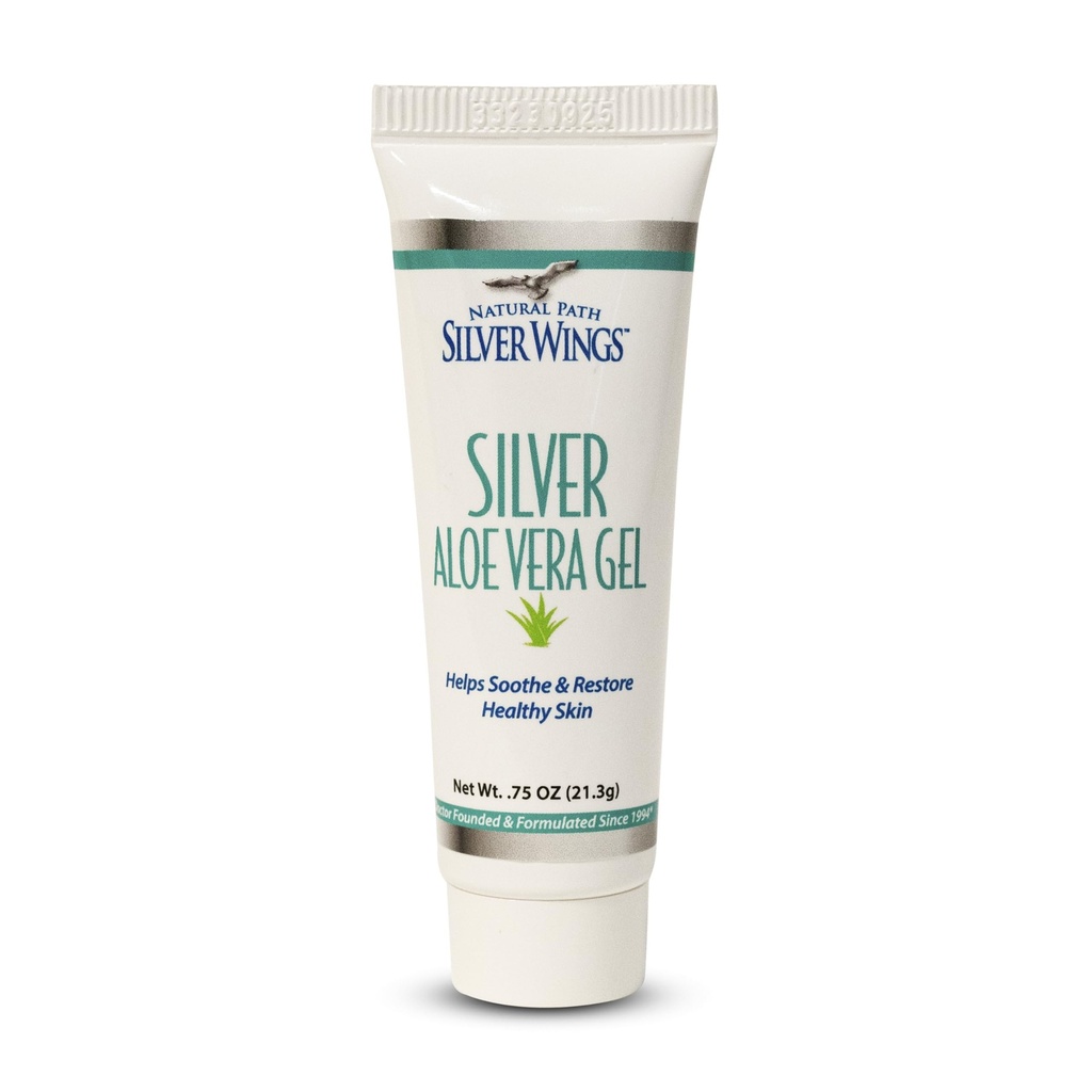 Doğal Pat Silver Wings 200ppm Silver ile Aloe Vera Gel - Soothing Skin Care 0.75 oz