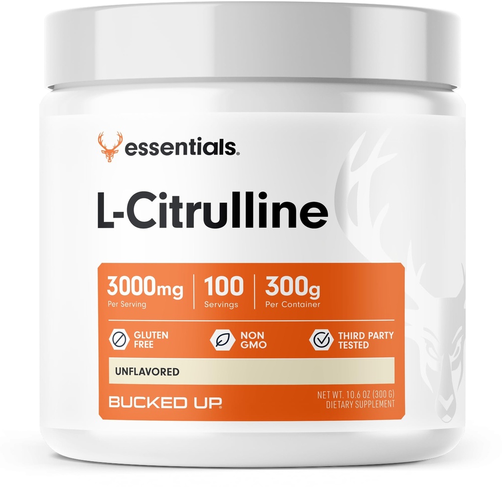 Bucked Up L-Citrulline 3000 mg Toz, Essentials (100 Hizmet)