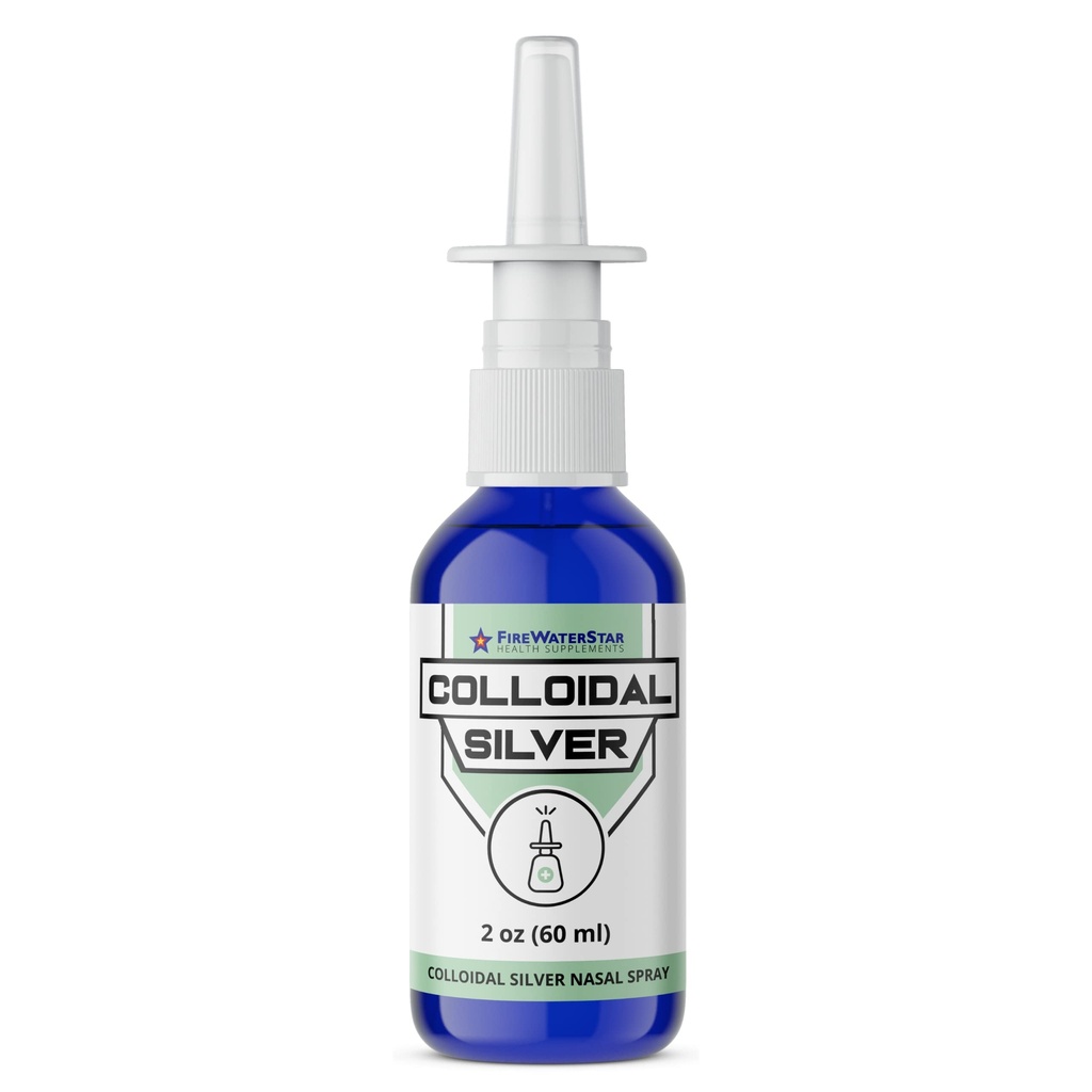 FWS Colloidal Silver Nasal Mix - 2oz - Ultra Fine Silver Mist - 50 ppm -% 99.99 boy - Sinus Relief - Kuru, Irritated, Thingsy Nose - Immune System Support - Yetişkinler ve Gençler için