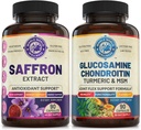 Saffron Extract & Advanced Joint Support Sche (Bir Şişe Her Şey). Destekler Mood, Enerji Boost, Metabolik Fonksiyonlar ve Ortak Sağlık. ABD Made.