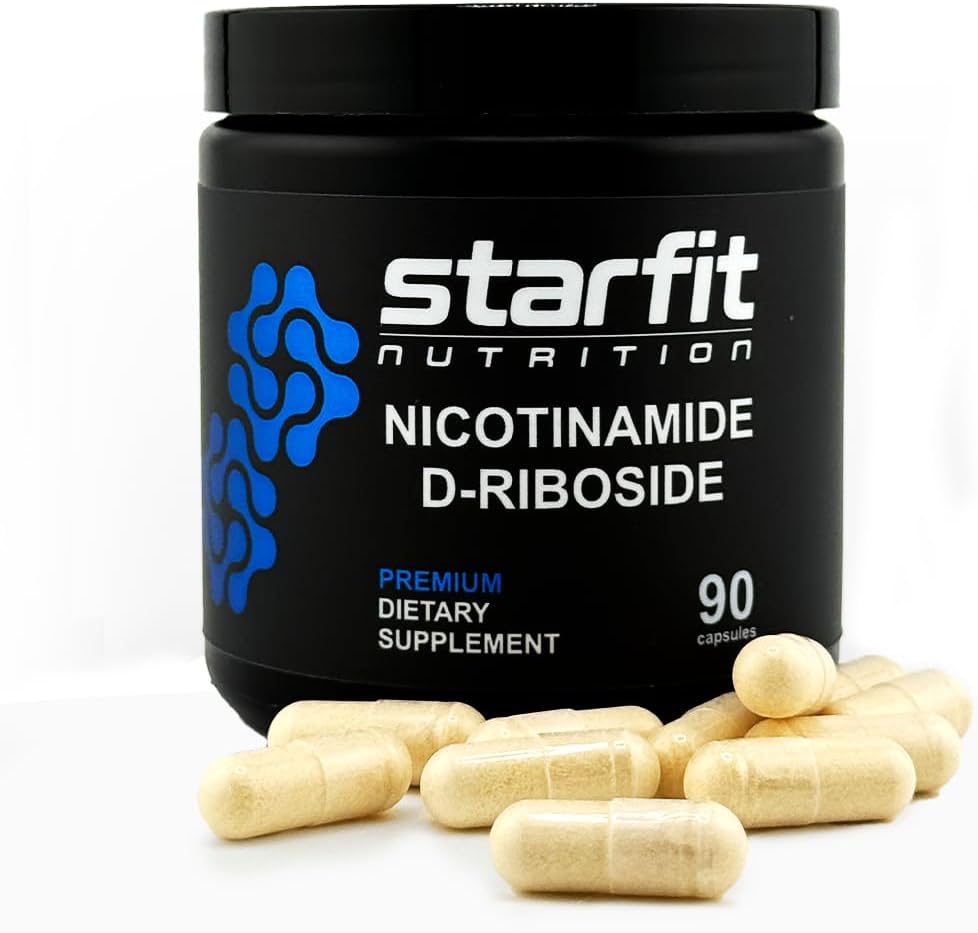 STARFIT - Nicotinamid D-Riboside, ATM NAD+, Enerji ve Focus Supplement, Anti-Aging Hücre Destek, 90 Capsules