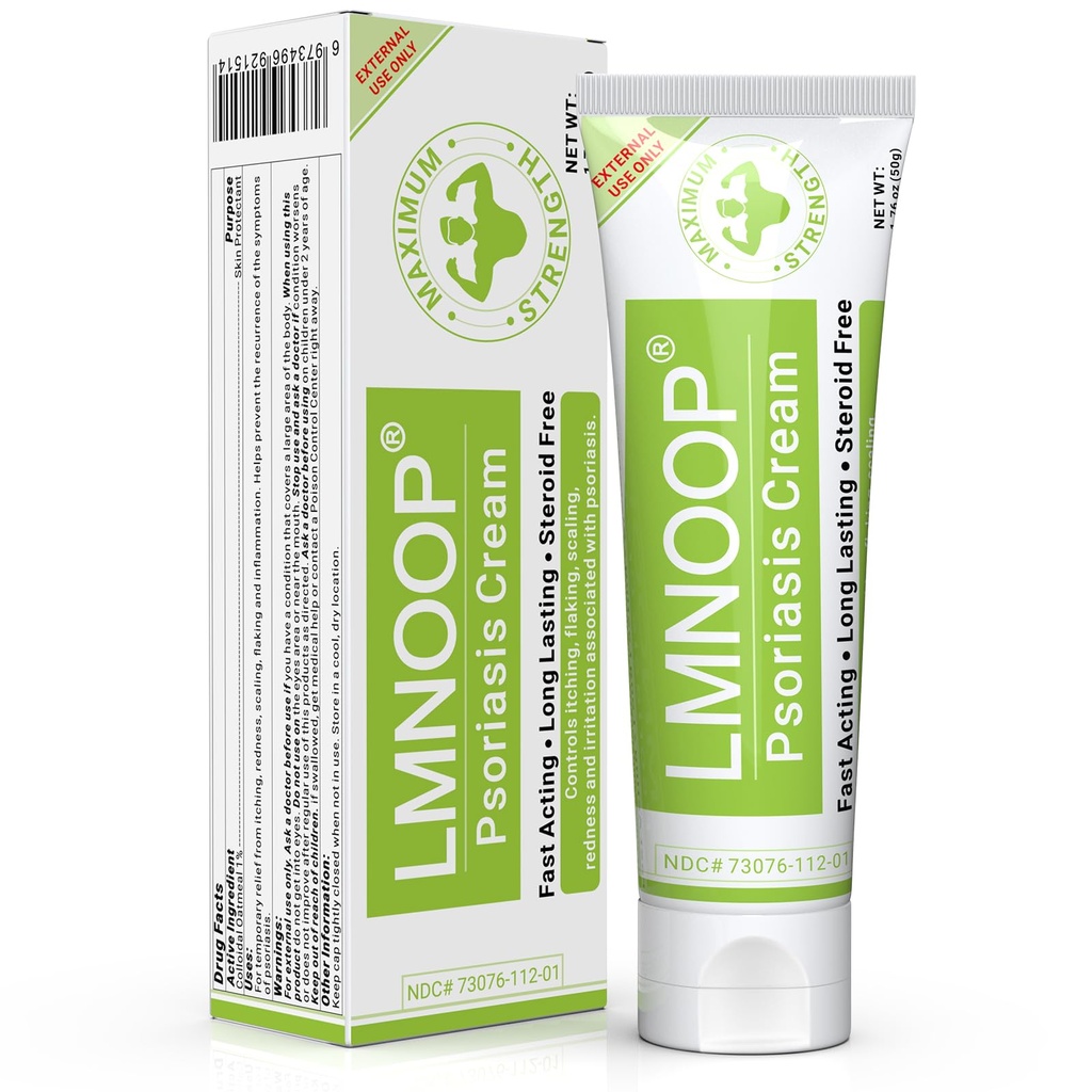 Psoriasis Cream, Psoriasis için en güçlü tedavi, Dermatitis, Rash, Anti-Itch, Redness, Flaking, Scaling, Fast Acting Relief for Irritated, Kuru Skin