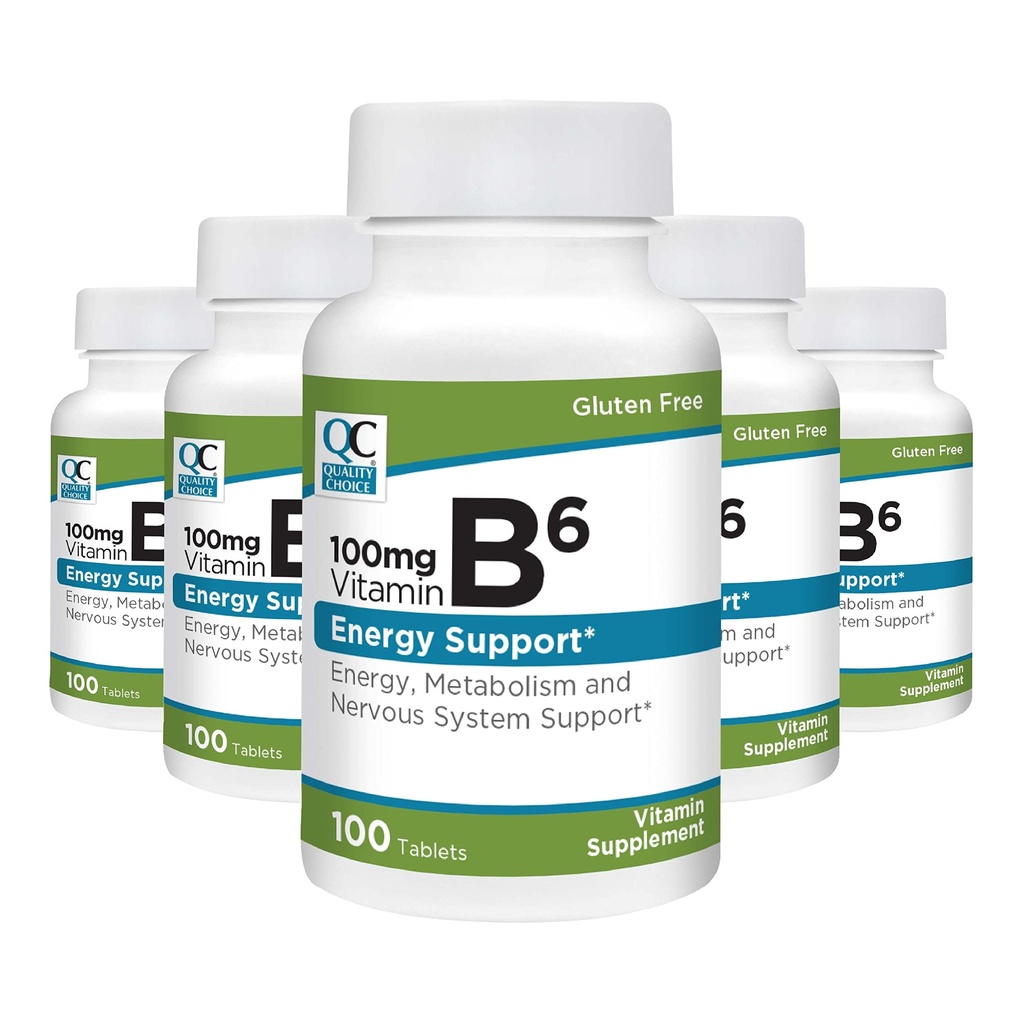 Quality Choice Vitamin B6 100 mg Tabletleri (Pack of 5)